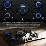 GETechShop - Estufa de Mesa y parrilla Arifow Bokoptyr 5 quemadores cristal templado negro